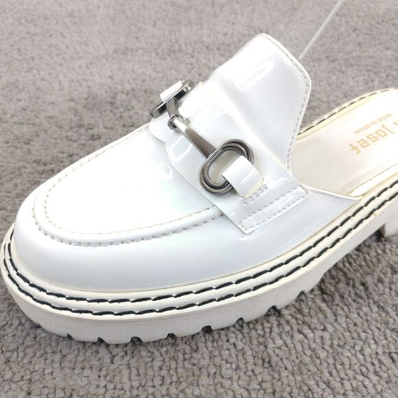 Jon Josef Platform Loafers Womens Size 35 EU White Patent Leather Slip On Spain - Picture 5 of 12
